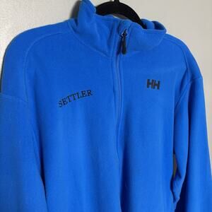 Helly Hansen Men’s Blue Full Zip Micro Fleece Large Settler Performance Outdoor